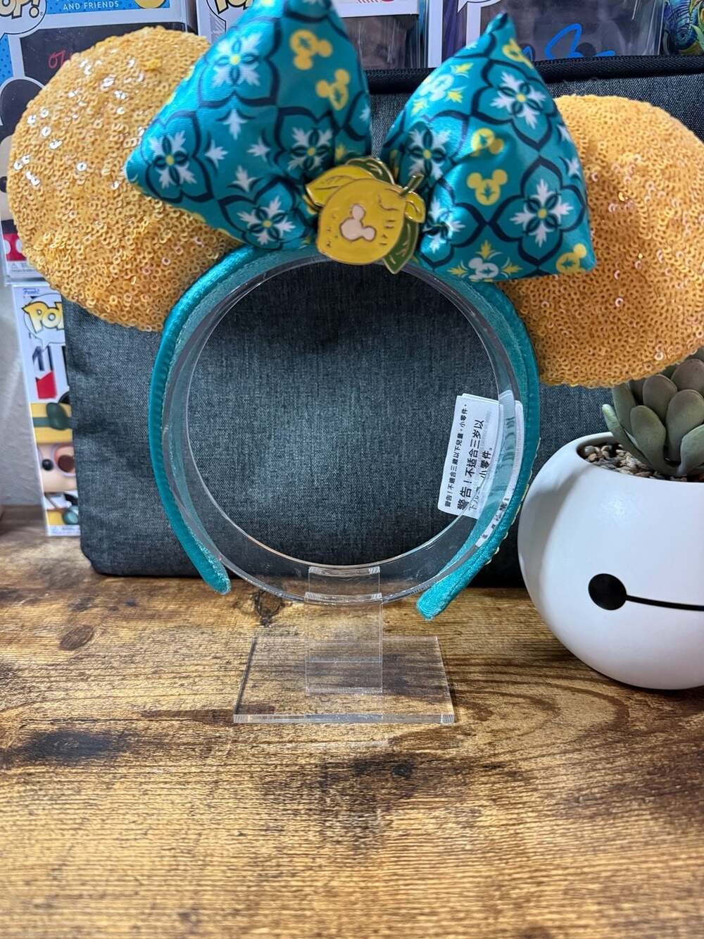EUC Disney Parks Epcot Italy Saluti Limoncello Minnie Mouse Ears Headband